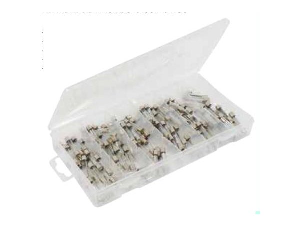 Assortiment de 120 fusibles verre