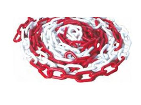 Chaîne de signalisation rouge / blanc Ø 8 (sac de 25 m)