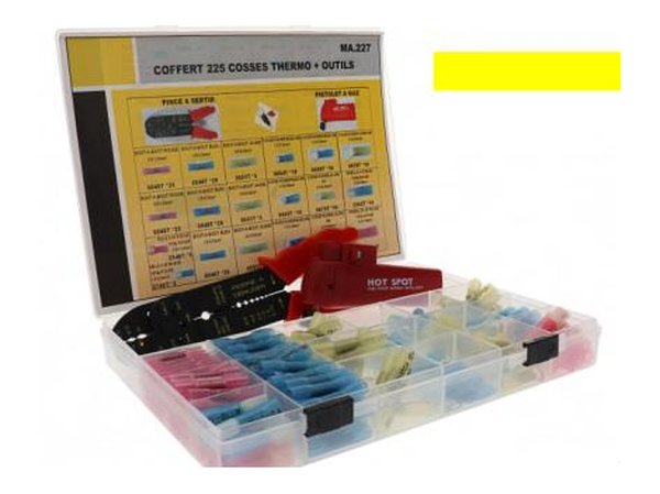 Coffret de 225 cosses thermo-rétractables + outils