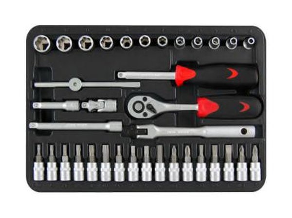 Coffret douilles 1/4" métriques 36 pièces