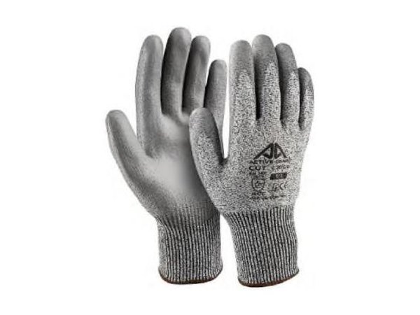 Gants anti-coupure HPPE PU gris 4X42C