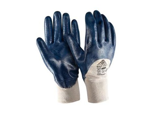 Gants jersey coton enduit nitrile bleu 3/4 4111X