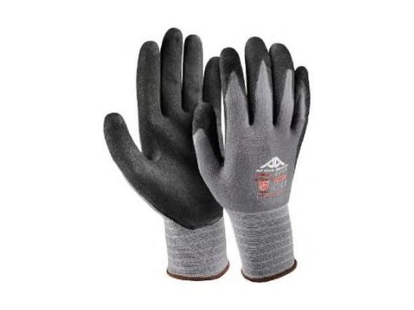 Gants nylon/spandex nitrile lisse + sablé noir 4131X