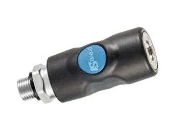 Raccords rapides sécurité ISI06 filetés mâle cylindrique avec joint